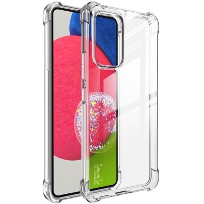 Samsung Galaxy A53 5G (SM-A536B) Imak pastiprinātas aizsardzības cieta silikona (TPU) dzidrs vāciņš + ekrāna aizsargplēve | Vaci