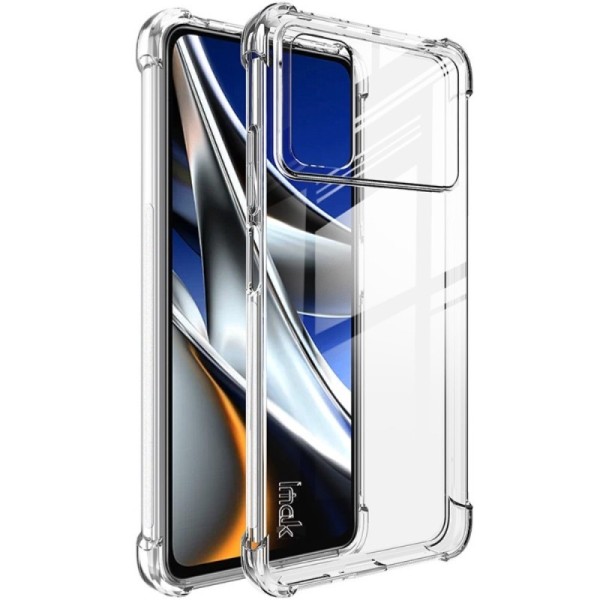 „Imak“ pastiprinātas aizsardzības cieta silikona (TPU) apvalks - dzidrs + ekrāna aizsargplēve (Poco X4 Pro)