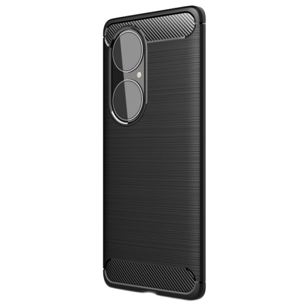 „Carbon“ твердый силиконовый чехол (TPU) - черный (P50 Pro)