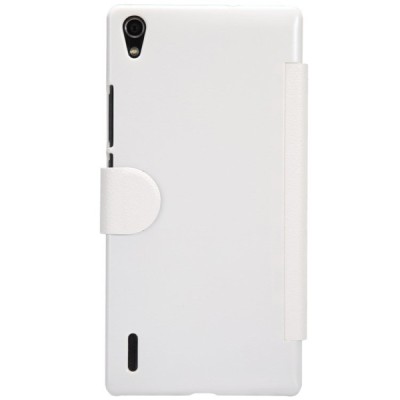 Huawei Ascend P7 „Nillkin“ Fresh atvēramais balts futrālis / Vacins.lv