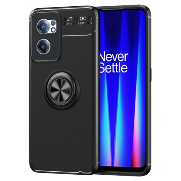 „Ring“ Kickstand (TPU) apvalks - melns (OnePlus Nord CE 2)