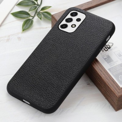 Samsung Galaxy A53 5G (SM-A536B) „Deluxe Leather“ melns ādas apvalks | Vacins.lv