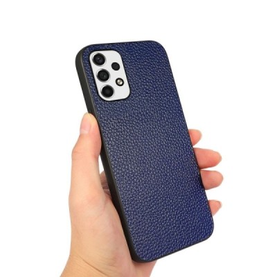 Samsung Galaxy A53 5G (SM-A536B) „Deluxe Leather“ zils ādas apvalks | Vacins.lv