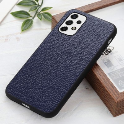 Samsung Galaxy A53 5G (SM-A536B) „Deluxe Leather“ zils ādas apvalks | Vacins.lv