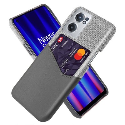 OnePlus Nord CE 2 „KSQ“ Shell pelēks ādas apvalks ar iebūvētu karšu turētāju | Vacins.lv
