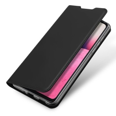 „Dux Ducis“ Skin серии Samsung Galaxy A33 5G (SM-A336E) чёрный кожаный чехол-книжка | Vacins.lv