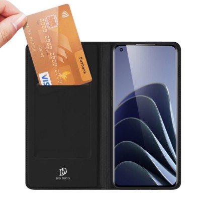 „Dux Ducis“ Skin серии OnePlus 10 Pro чёрный кожаный чехол-книжка | Vacins.lv