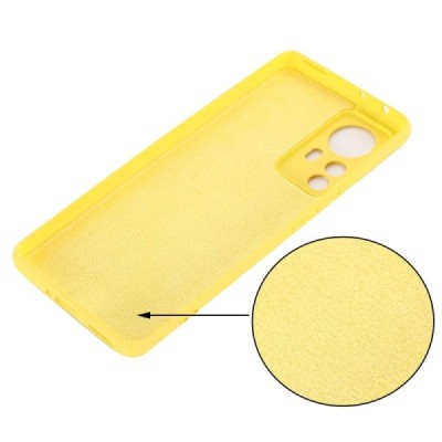 Xiaomi 12 Pro „Shell“ cieta silikona (TPU) dzeltens apvalks | vacins.lv
