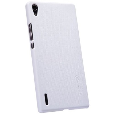 Nillkin Frosted Shield Huawei Ascend P7 baltas plastikinis dėklas + apsauginė ekrano plėvelė / Priedai.lt