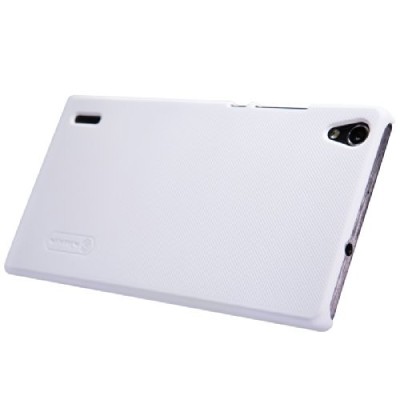 Nillkin Frosted Shield Huawei Ascend P7 baltas plastikinis dėklas + apsauginė ekrano plėvelė / Priedai.lt