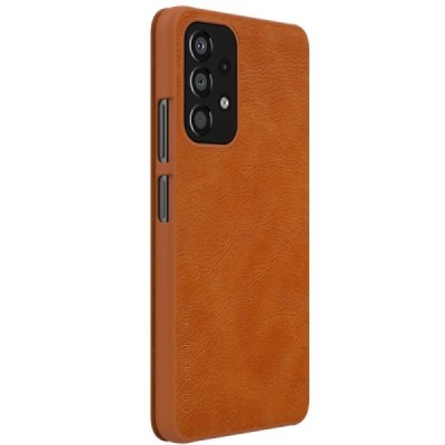Greznais „Nillkin“ Qin sērijas ādas atvērams brūns Samsung Galaxy A33 5G (SM-A336E) | Vacins.lv
