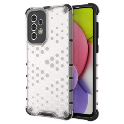 Honeycomb усиленная защита Samsung Galaxy A33 5G (SM-A336E) прозрачный твердый силикон (TPU) и пластиковый корпус | Vacins.lv
