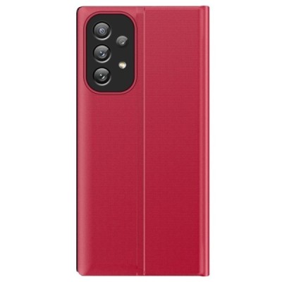 Samsung Galaxy A33 5G (SM-A336E) View Line открываемый красный кожаный чехол - книжка | Vacins.lv