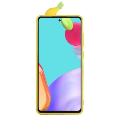 Samsung Galaxy A33 5G (SM-A336E) „Squezy“ Banana твердый силиконовый чехол TPU жёлтого цвета | Vacins.lv