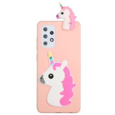 Samsung Galaxy A33 5G (SM-A336E) „Squezy“ Unicorn твердый силиконовый чехол TPU розового цвета | Vacins.lv