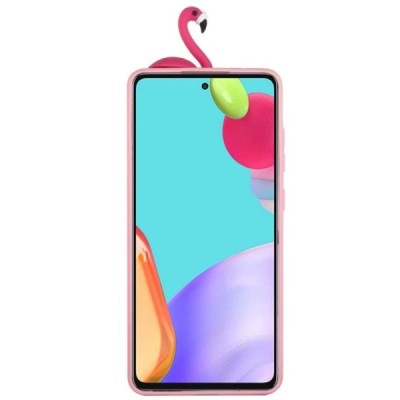 Samsung Galaxy A33 5G (SM-A336E) „Squezy“ Flamingo твердый силиконовый чехол TPU розового цвета | Vacins.lv