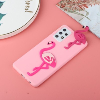 Samsung Galaxy A33 5G (SM-A336E) „Squezy“ Flamingo твердый силиконовый чехол TPU розового цвета | Vacins.lv
