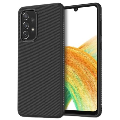 Samsung Galaxy A33 5G (SM-A336E) твердый силиконовый чехол (TPU) - чёрный | Vacins.lv