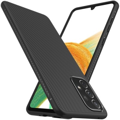 Samsung Galaxy A33 5G (SM-A336E) твердый силиконовый чехол (TPU) - чёрный | Vacins.lv