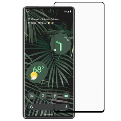 Google Pixel 6 Pro „Premium“ Tempered Glass melns ekrāna aizsargstikls | Vacins.lv
