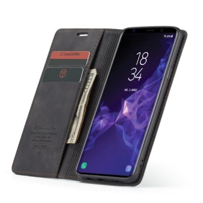 Samsung Galaxy S9+ (G965) CaseMe Retro открываемый, чёрного цвета, кожаный чехол – книжка | Vacins.lv