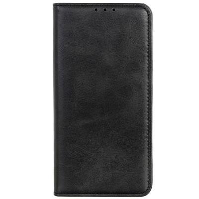 Samsung Galaxy A13 4G (SM-A135F, SM-A137F) „Split“ чёрный кожаный чехол-книжка | Vacins.lv