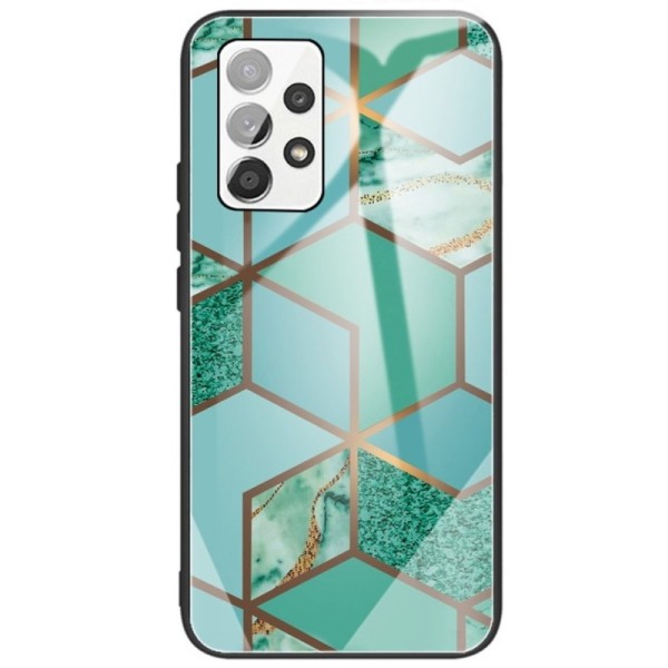 „Marble“ Pattern твердый силиконовый (TPU) чехол - зелёный (Galaxy A13 4G)