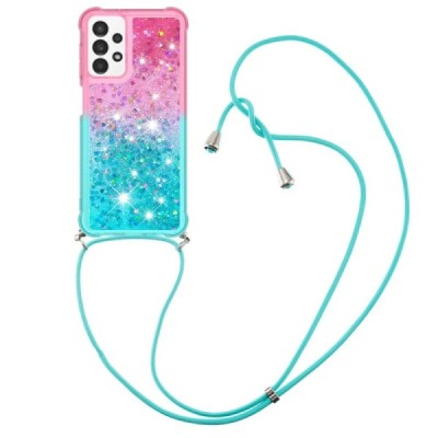 Samsung Galaxy A13 4G (SM-A135F, SM-A137F) Strap Shine твердый силиконовый чехол (TPU) - мятный / розовый | Vacins.lv