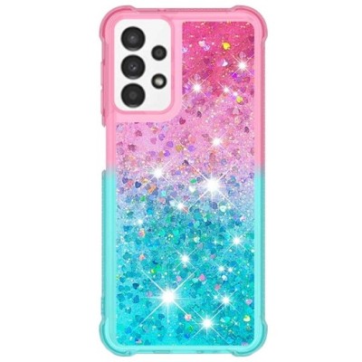 Samsung Galaxy A13 4G (SM-A135F, SM-A137F) Strap Shine твердый силиконовый чехол (TPU) - мятный / розовый | Vacins.lv