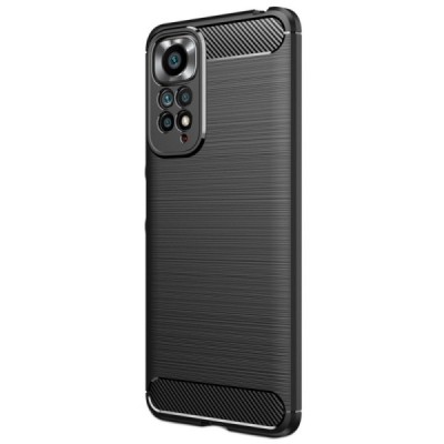Xiaomi Redmi Note 11 4G „Carbon“ cieta silikona (TPU) melns apvalks | vacins.lv