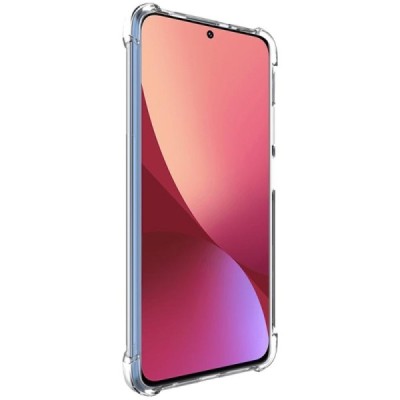 Xiaomi 12 Pro Imak pastiprinātas aizsardzības cieta silikona (TPU) dzidrs vāciņš + ekrāna aizsargplēve | Vacins.lv