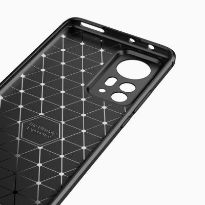Xiaomi 12 Pro „Carbon“ твердый силиконовый чехол (TPU) - черный | Vacins.lv
