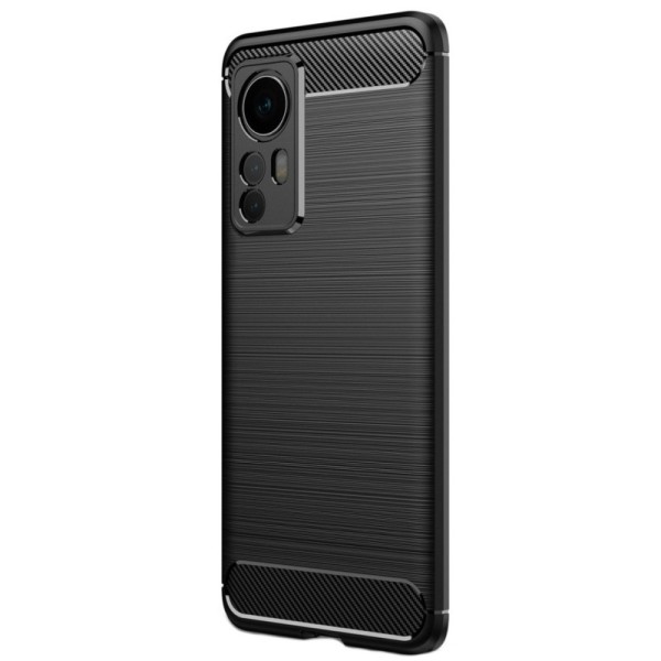 „Carbon“ твердый силиконовый чехол (TPU) - черный (12 / 12X)