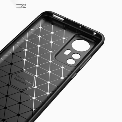 Xiaomi 12 (12X)  „Carbon“ твердый силиконовый чехол (TPU) - черный | Vacins.lv