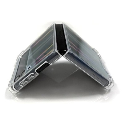 Samsung Galaxy Z Flip3 (F711) pastiprinātas aizsardzības cieta silikona (TPU) dzidrs vāciņš | Vacins.lv