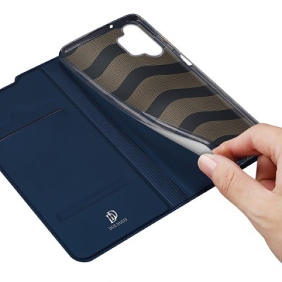 Samsung Galaxy A13 4G (SM-A135F, SM-A137F) „Dux Ducis“ Skin sērijas zils ādas atvērams maciņš | Vacins.lv