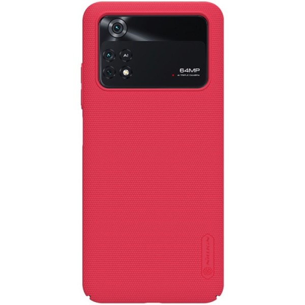 Чехол „Nillkin“ Frosted Shield - красный (Poco M4 Pro 4G)