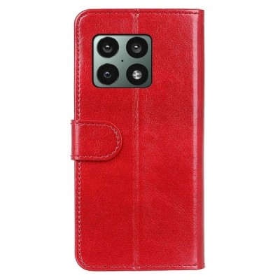 OnePlus 10 Pro atvēramais ādas sarkans maciņš (maks) | Vacins.lv