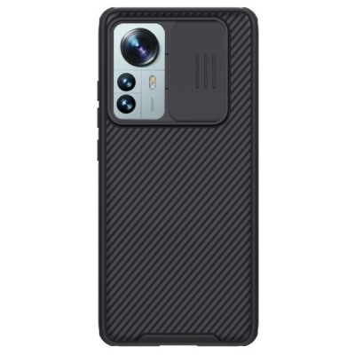 Xiaomi 12 Pro „Nillkin“ CamShield чёрный чехол, задняя часть с защитой камеры | Vacins.lv