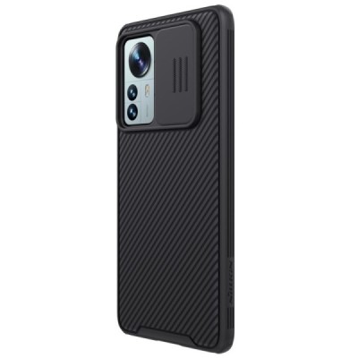 Xiaomi 12 Pro „Nillkin“ CamShield чёрный чехол, задняя часть с защитой камеры | Vacins.lv