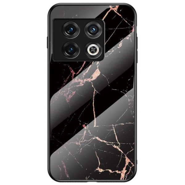 „Marble“ твердый силиконовый (TPU) чехол - чёрный / золотой (OnePlus 10 Pro)