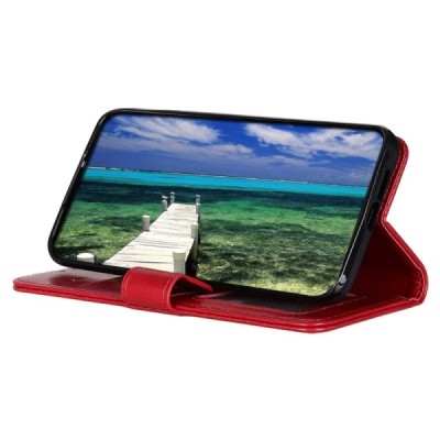 Xiaomi 12 Pro открываемый красный кожаный чехол - книжка | Vacins.lv