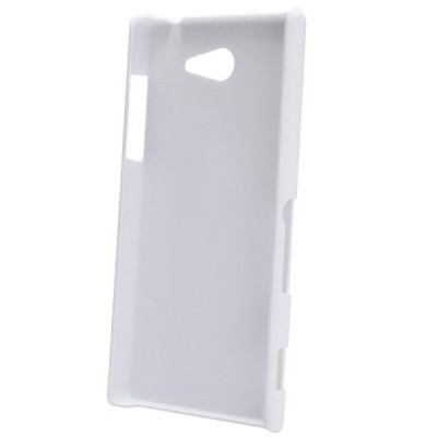 Sony Xperia M2 Nillkin Frosted Shield balts plastmasas futrālis + ekrāna aizsargplēve / Vacins.lv