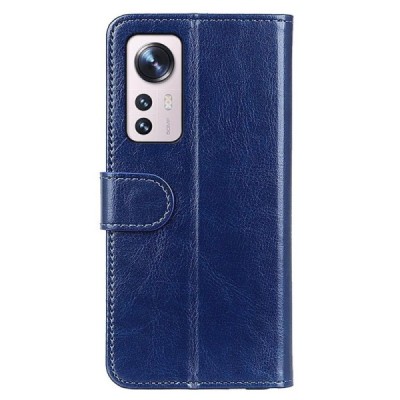 Xiaomi 12 Pro открываемый синий кожаный чехол - книжка | Vacins.lv