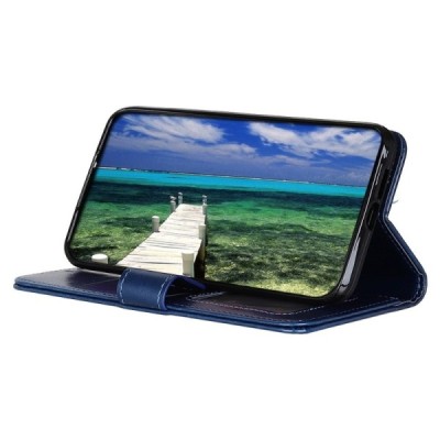 Xiaomi 12 Pro открываемый синий кожаный чехол - книжка | Vacins.lv