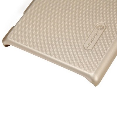Sony Xperia M2 Nillkin Frosted Shield zelts plastmasas futrālis + ekrāna aizsargplēve / Vacins.lv