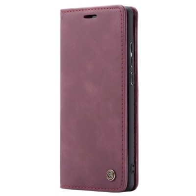 Samsung Galaxy A70 (A705F) CaseMe Retro solīds atvēramais ādas bordo maciņš - maks | Vacins.lv