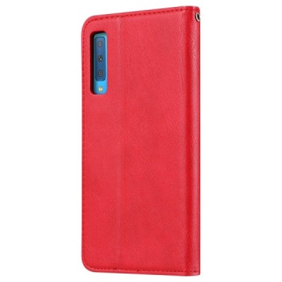 Роскошный кожаный чехол-книжка ''Comma" Samsung Galaxy A70 (A705F) красный | Vacins.lv