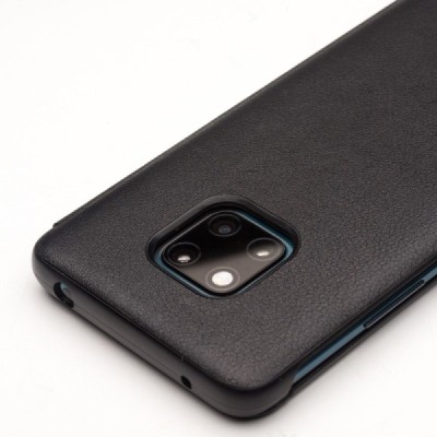 Huawei Mate 20 Pro „QIALINO“ открываемый чёрный кожаный чехол - книжка | Vacins.lv