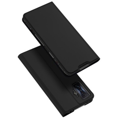 Xiaomi Poco F4 GT Dux Ducis Skin sērijas melns ādas atvērams maciņš | Vacins.lv